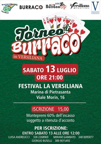 BURRACO IN VERSILIA