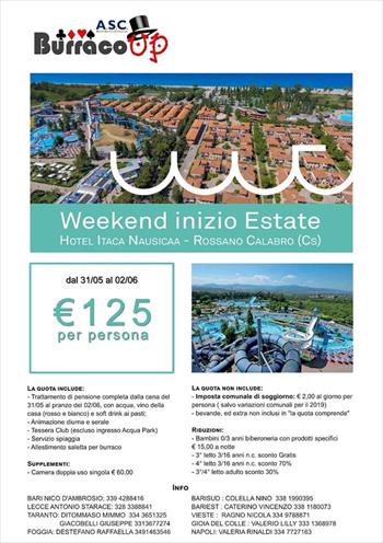 WEEKEND INIZIO ESTATE