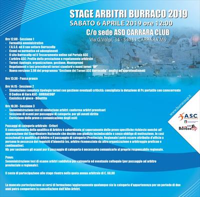 STAGE ARBITRI 2019 - TOSCANA