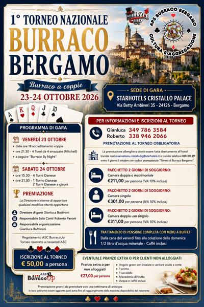 1° TORNEO NAZIONALE BURRACO BERGAMO