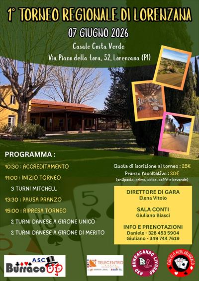 1°TORNEO REGIONALE DI LORENZANA