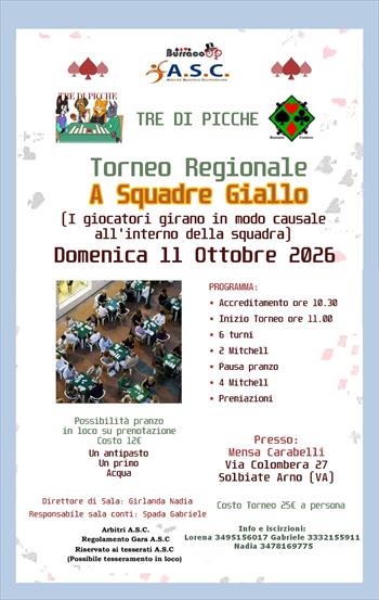 TORNEO REGIONALE A SQUADRE 
