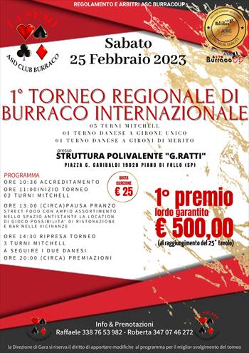 REGIONALE BURRACO INTERNAZIONALE