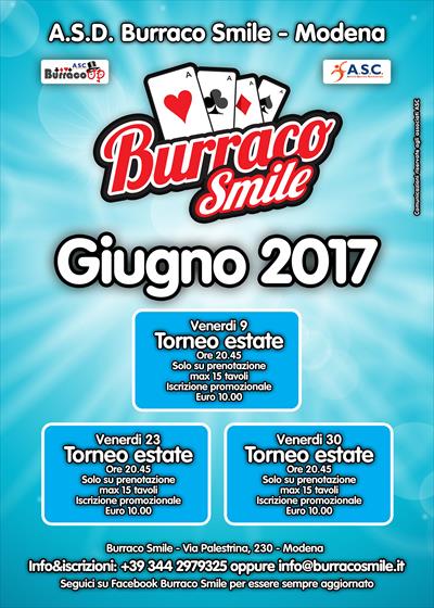 Burraco Smile - Tornei di Giugno 2017