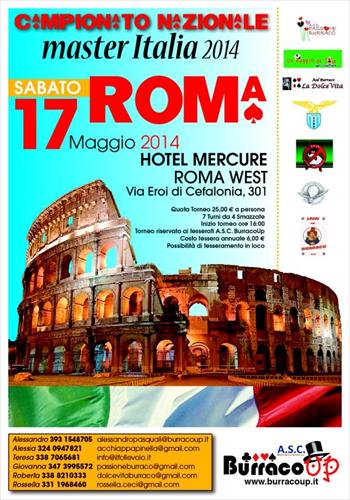 campionato Nazionale Burraco - master Italia 2014 - 3^ Prova Roma